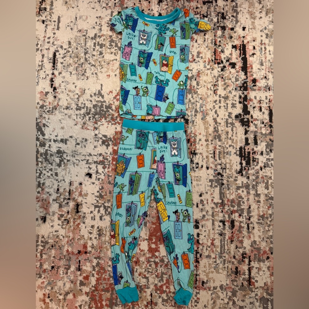 Little Sleepies Disney Monsters Inc. Doors 2 Piece Pajama Set 3t OG HTF